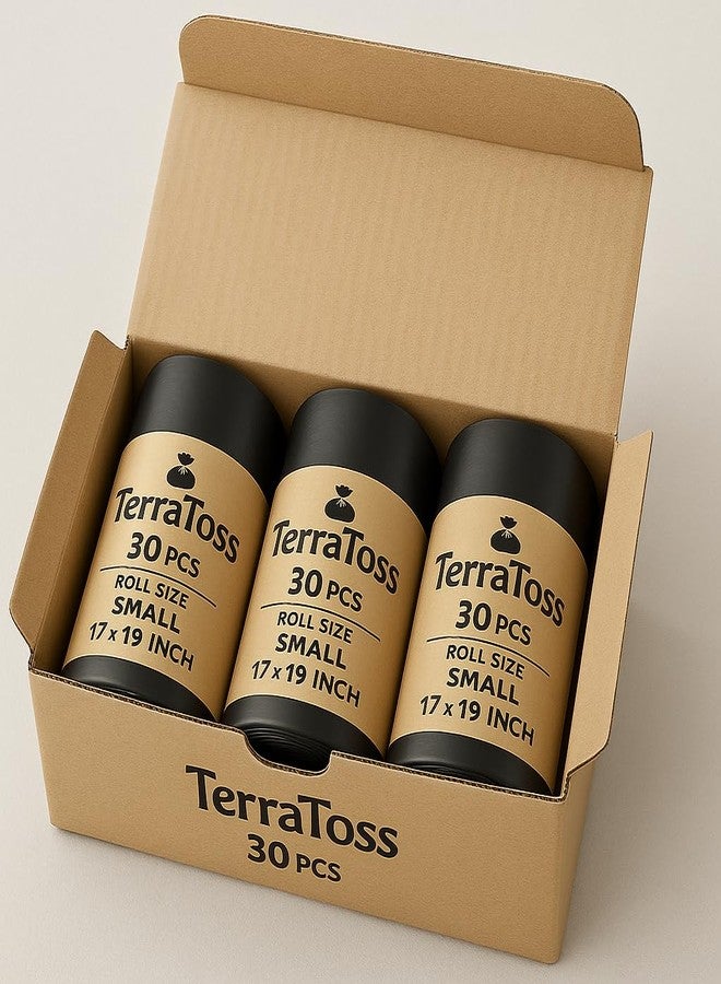 TerraToss Garbage bags small size [60 Pcs,17X19 inches] | Dustbin Bags [Pack of 2] 30 Bags/Roll (Small) - Image 2